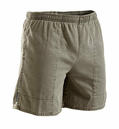 Stubbies Ruggers Mens Pigment Dyed Cotton Elasticised Waist Shorts Work SE420H