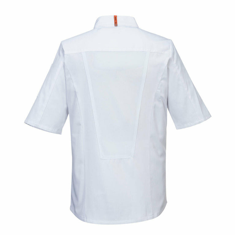 Portwest Mens MeshAir Pro Chefs Jacket S/S Slim Fit Apron Durable Comfy C738