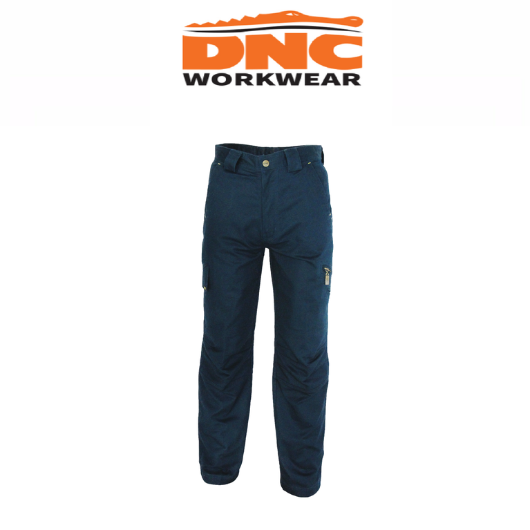 DNC Workwear Men RipStop Tradies Cargo Pants Retardant Tough Pant Work 3384