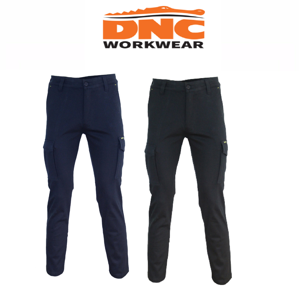 DNC Workwear Mens SlimFlex Cargo Pants Stretch Comfy Flame Retardant Work 3365