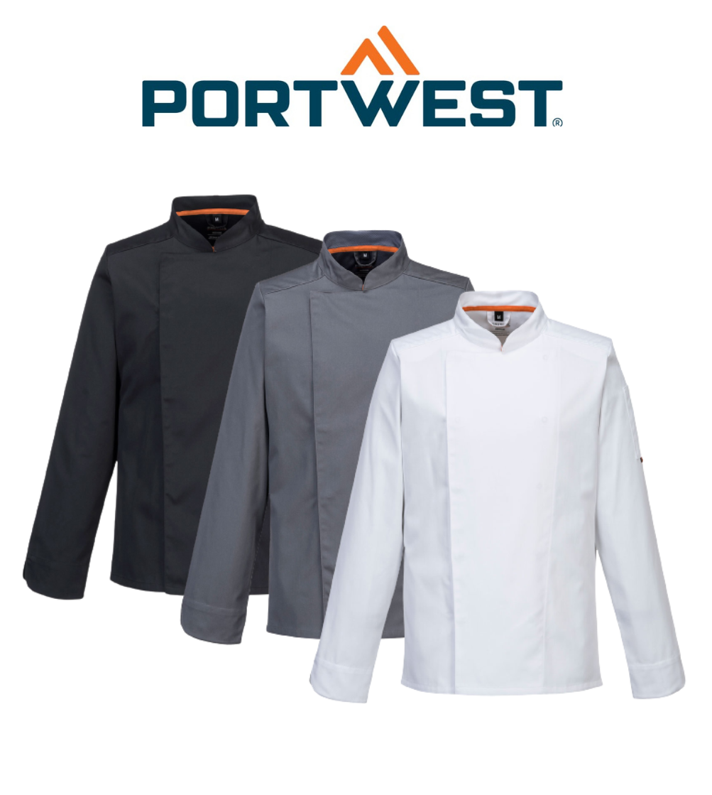 Portwest MeshAir Pro Jacket L/S Lighweight Slim Fit Chef Jacket Comfy C838