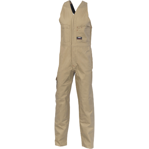 DNC Workwear Mens Cotton Drill Action Back Overall Flame Retardant Work 3121