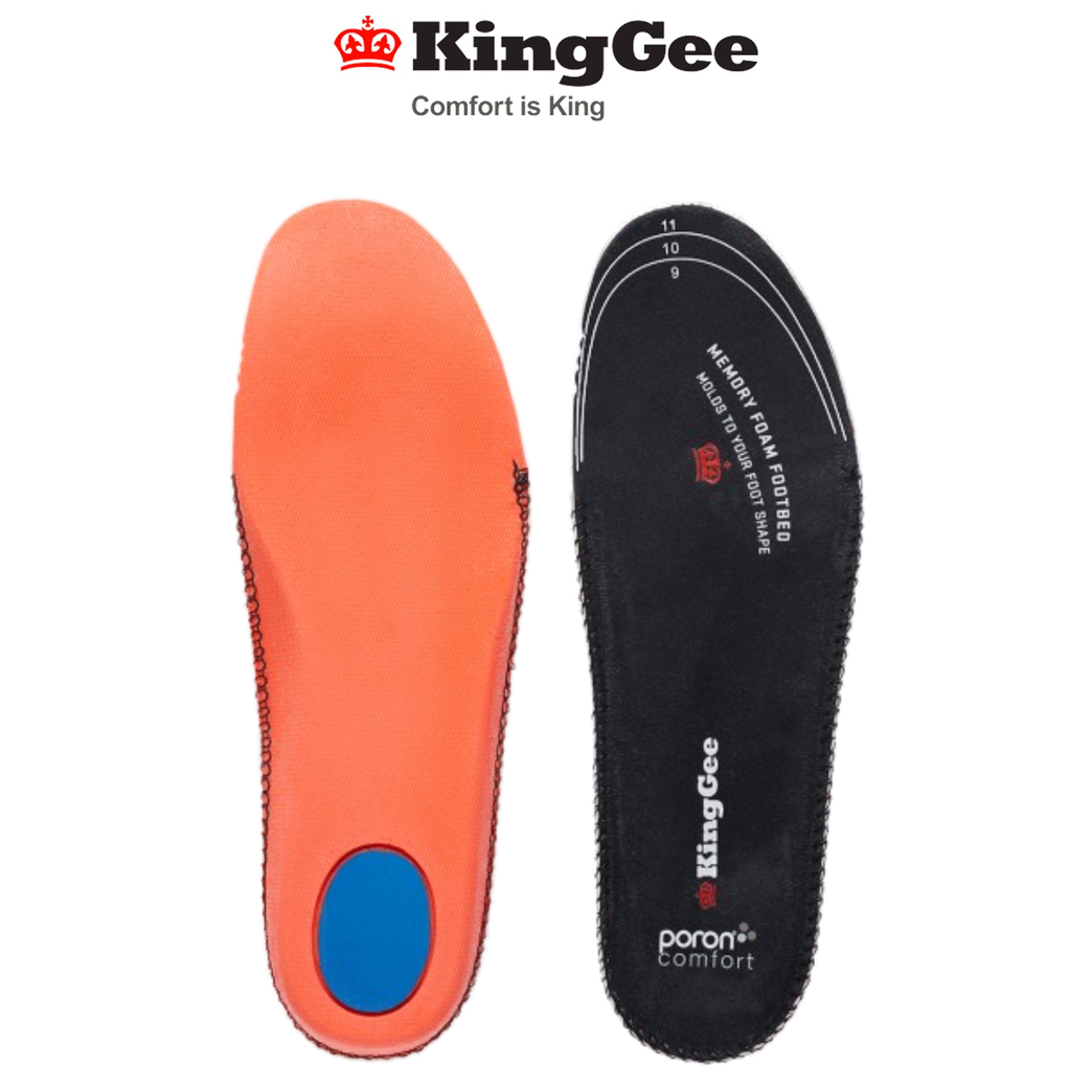 KingGee Mens Tradie Insoles Memory Foam Comfort Trim To Fit Work Safety K09500