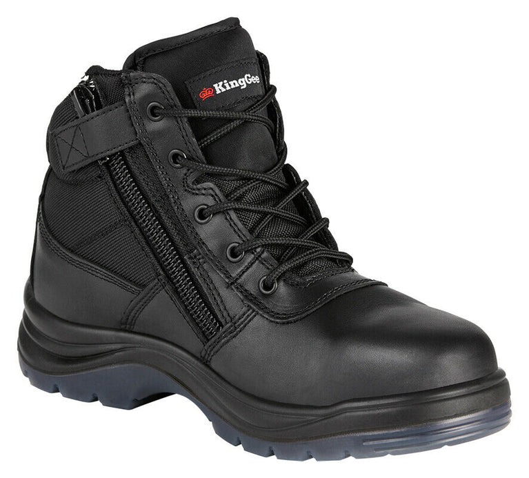 KingGee Tradie Shield Soft Toe Leather Breathable Work Boots Memory Foam K23150