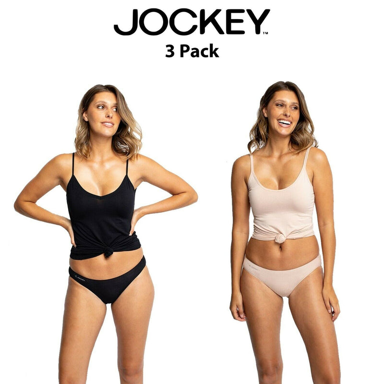 Womens Jockey No Panty Line Bamboo Bikini Brief Undies Knickers 3 Pack WWL6