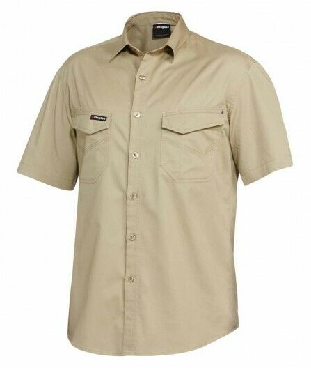 KingGee Mens Tradies Shirt S/S Lightweight Breathable Slim Fit Work K14355