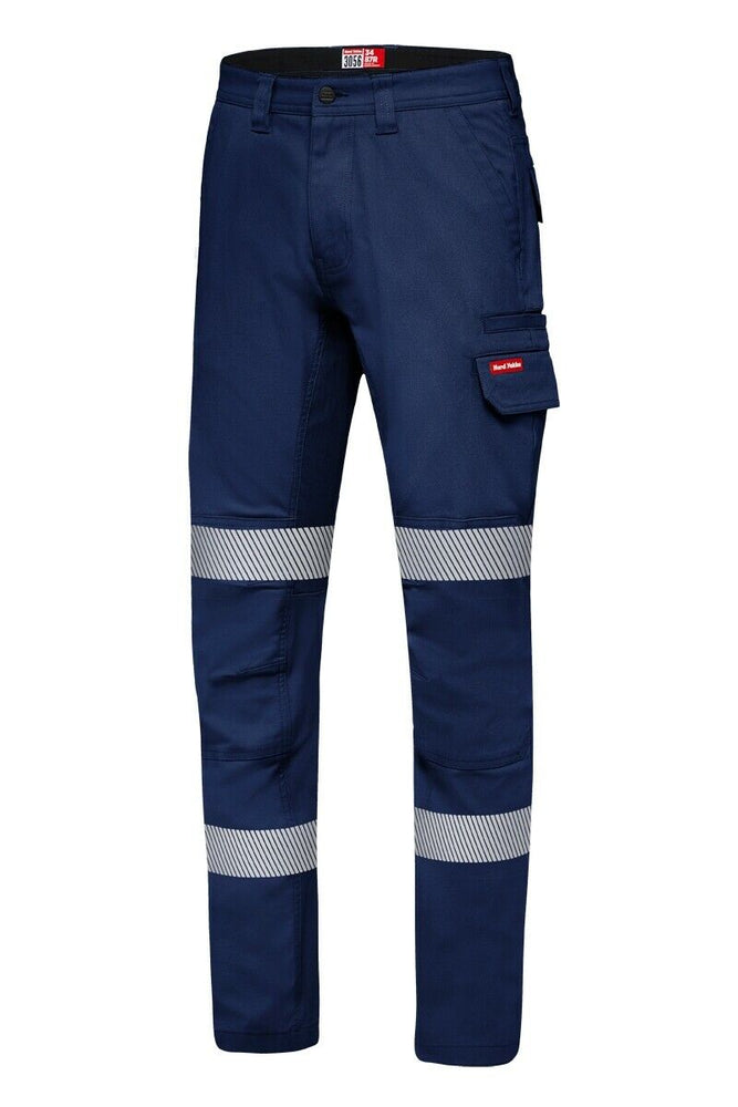 Hard Yakka Canvas Cargo Pant Tough Double Layer Knees Reflective Stretch Y02855