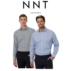 NNT Mens Avignon Abstract Stripe Long Sleeve Shirt Casual Fit Business CATJDC