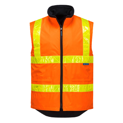 Portwest Polar Fleece Vest with Micro Prism Tape Reflective Safety MY214