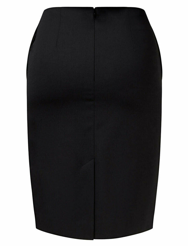 NNT Womens Formal Dobby Stretch Panel Pencil Skirt Fully Lined Business CAT2NF