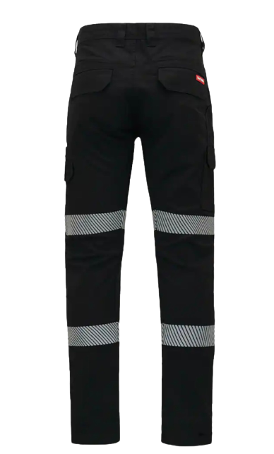 Hard Yakka Canvas Cargo Pant Tough Double Layer Knees Reflective Stretch Y02855