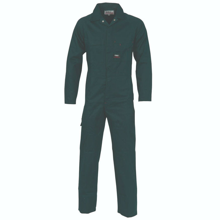 DNC Workwear Mens Cotton Drill Coverall Hi Vis Work Safety Flame Retardant 3101