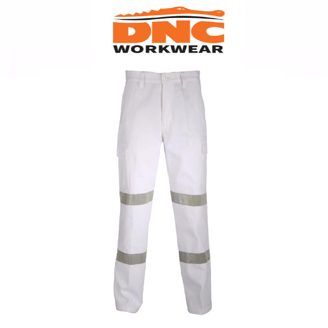 DNC Workwear Mens Double Hoops Taped Cargo Pants.Flame Retardant Work 3361