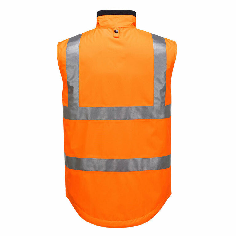 Portwest Mens Hi-Vis Polar Fleece Reversible Vest Reflective Work Safety MV214