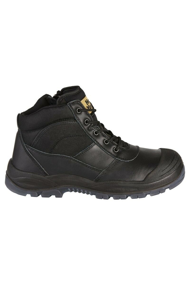 Hard Yakka Mens Utility Side Zip Safety Steel Cap Toe Work Boots Shoe Y60125