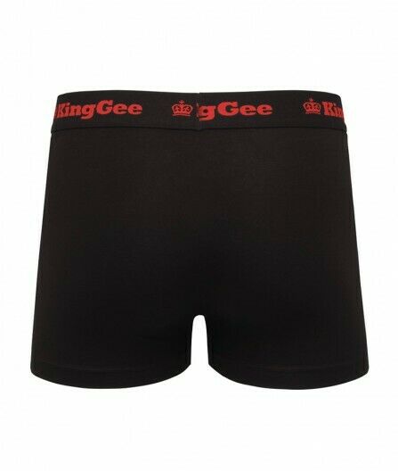 Mens KingGee Cotton Trunk 3 Pack Black King Gee Jocks Underwear Trunks K09023