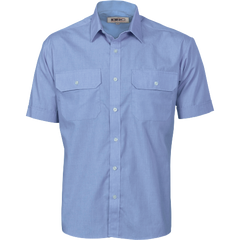 DNC Workwear Mens  Polyester Cotton Work Shirt Short Sleeve Business Casual 3211