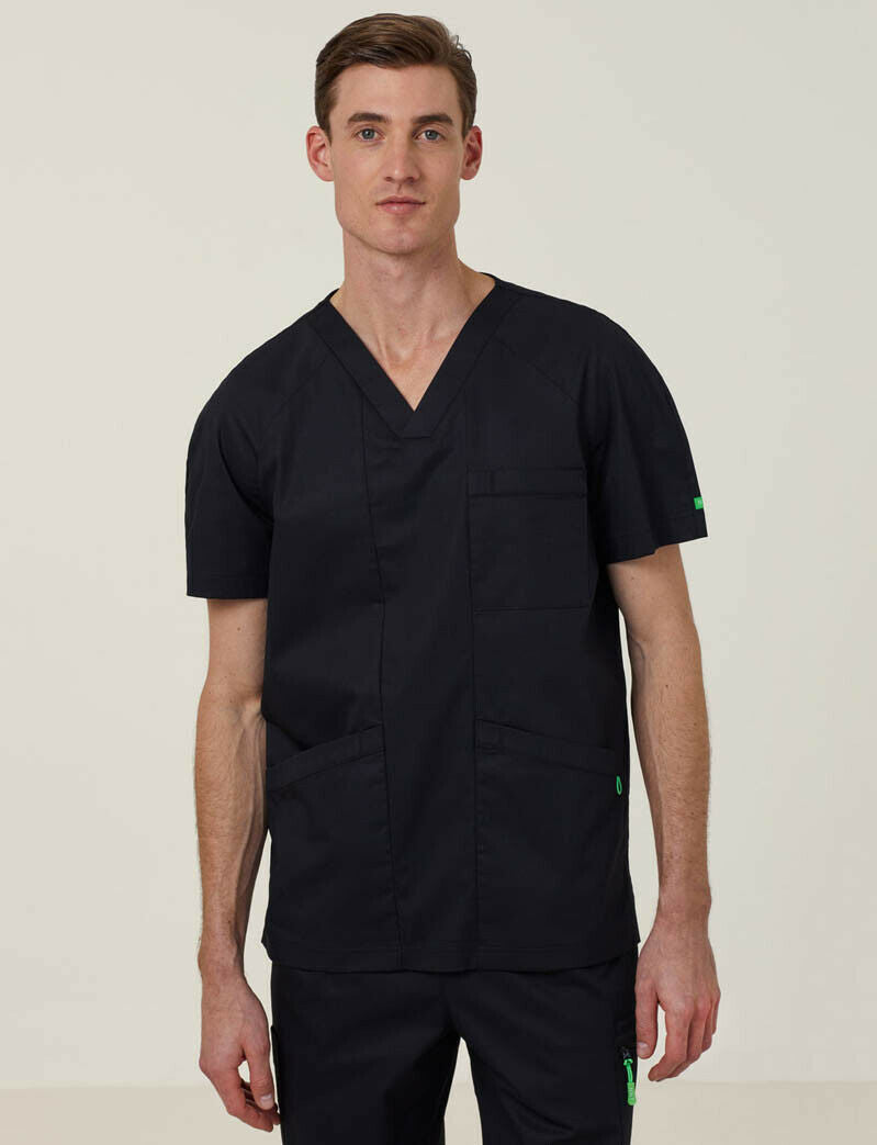 NNT Uniform Mens Next Gen Anti Bacterial Carl Scrub Top V-neck Nurse Work CATRFV