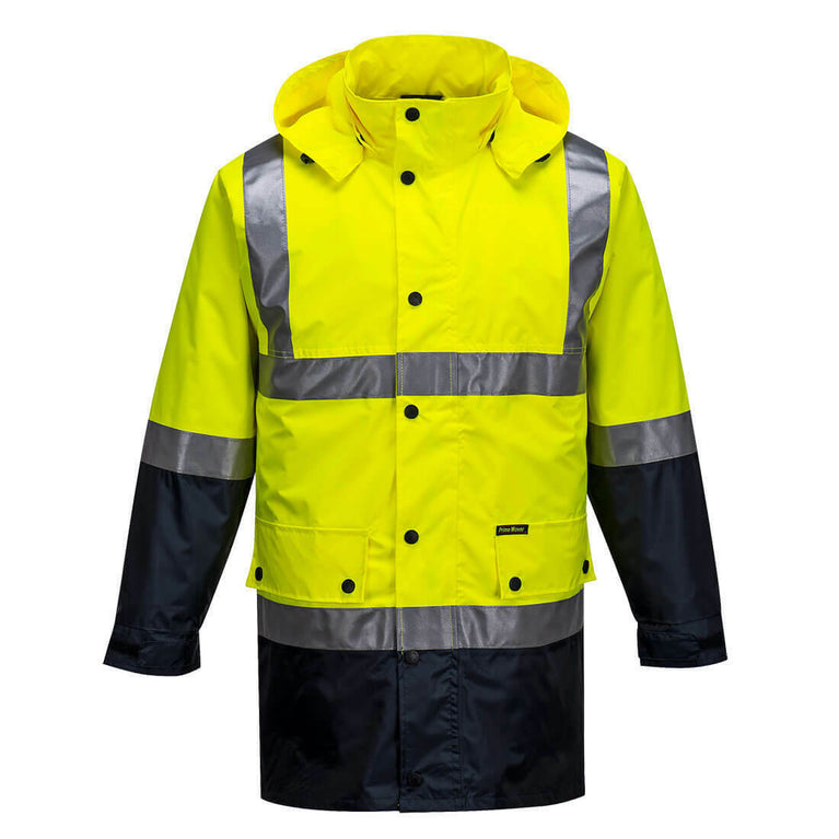 Portwest Mens Eyre Jacket Hi-Vis Day Or Night Lightweight Waterproof Work MJ306