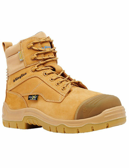 KingGee Mens Phoenix 6C EH MET Work Safety Boots Water Resistant Leather K27872