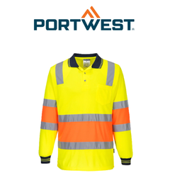 Portwest Two-toned Biomotion Polo Comfortable Shirt Reflective Work Safety MP511