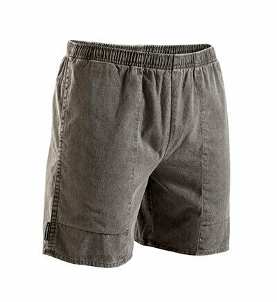 Stubbies Ruggers Mens Pigment Dyed Cotton Elasticised Waist Shorts Work SE420H