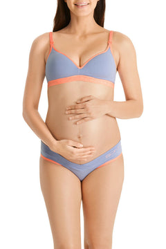 Bonds Womens Maternity Lites Knickers Brief Bumps Bikini WZBDY Cotton Iris Blue