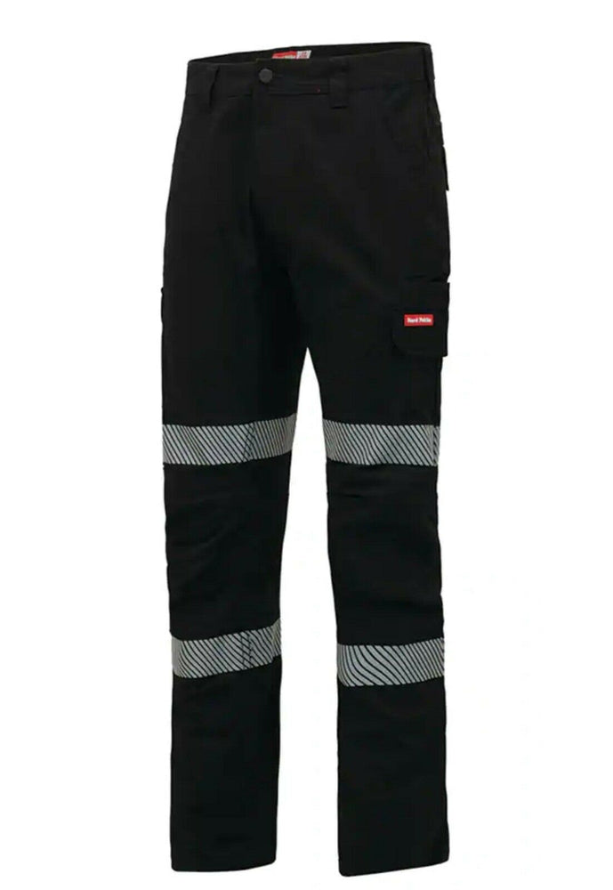 Hard Yakka Canvas Cargo Pant Tough Double Layer Knees Reflective Stretch Y02855