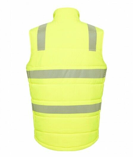 KingGee Mens Reflective Puffer Vest Storm Guard Waterproof Hi-Vis Safety K55020