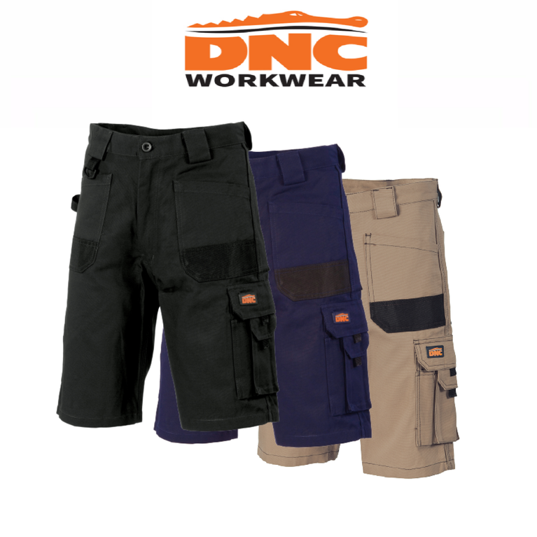 DNC Workwear Men Duratex Cotton Duck Weave Summer Comfy Cargo Shorts Work 3334