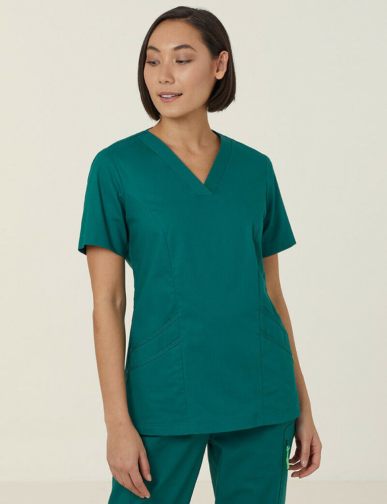 NNT Uniform Womens Next Gen Antibacterial Florence Scrub Top V Neck Nurse CATULM