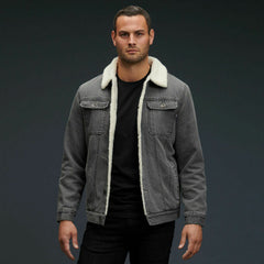 KingGee Mens Urban Denim Jacket Warm Sherpa Lining Winter Comfort Jackets K15041