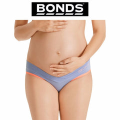 Bonds Womens Maternity Lites Knickers Brief Bumps Bikini WZBDY Cotton Iris Blue