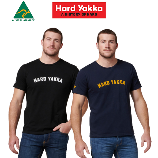 Hard Yakka Mens Aussie Legend Tee Regular Fit Australian Made Shirt Work Y19445