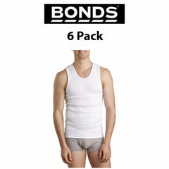 Mens Bonds Chesty Singlet 6 Pack Cotton Rib Seamfree Athletic Top Shirt M37566