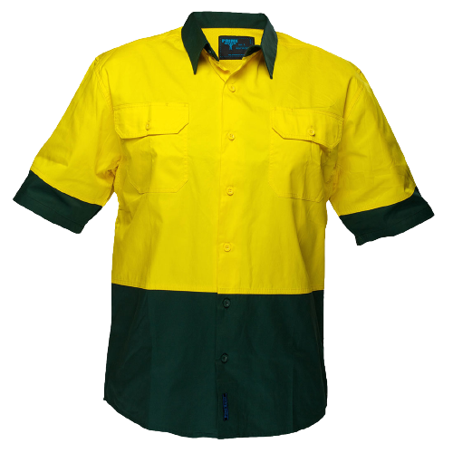 Portwest Hi-Vis Two Tone Lightweight Short Sleeve Shirt Reflecftive Safety MS802