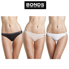 Womens Bonds Sexy Gee Hipster G-string Gee Undie Knickers 3 Pack Thong WWVEY