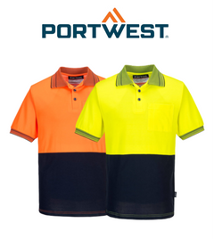 Portwest Mens Prime Mover Short Sleeve Cotton Polo Shirt Comfort Work MP210