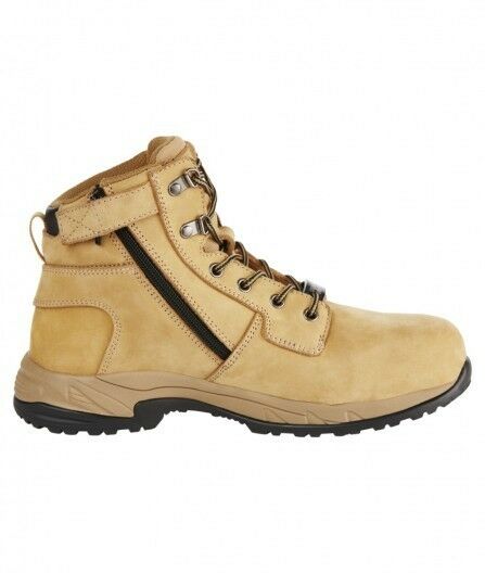 Womens KingGee Tradie Zip Up Safety Toe Nubuck Leather Gel Work Boots K27380