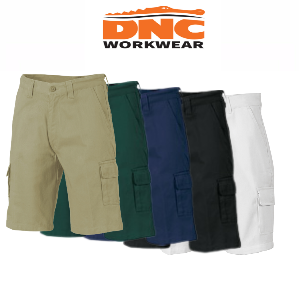 DNC Workwear Men Cotton Drill Cargo Shorts Flame Retardant Tough Pant Work 3302