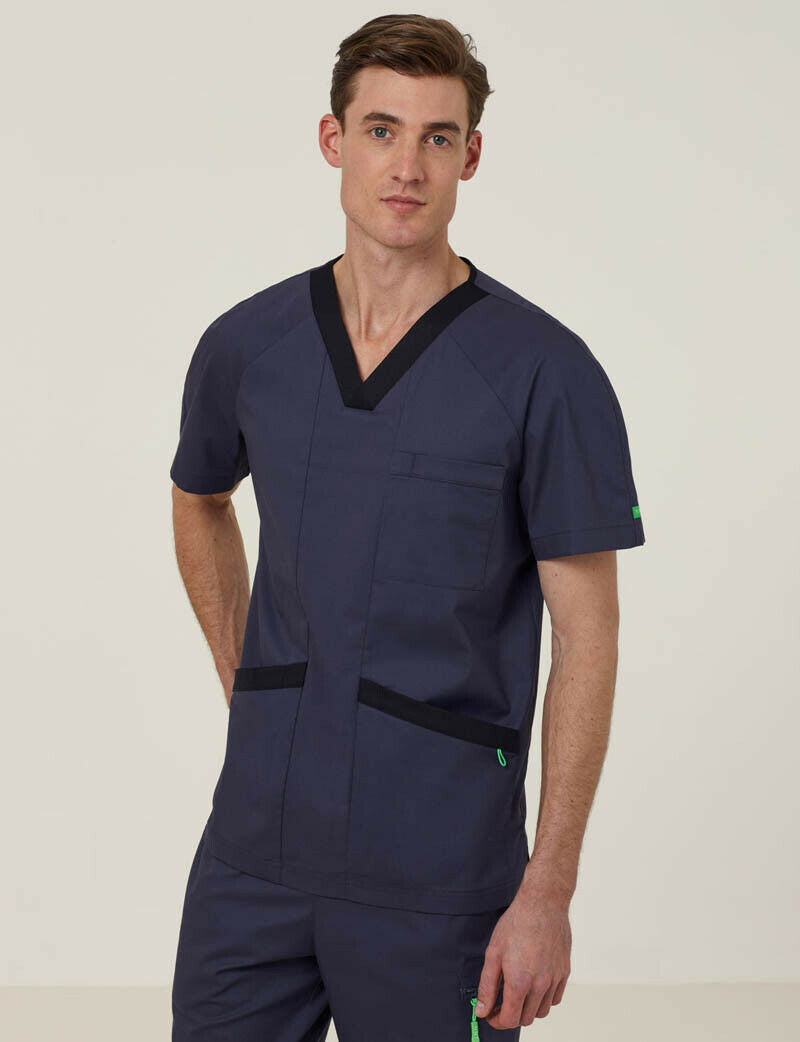 NNT Uniform Men Next Gen Antibacterial Koller Scrub Top Breathable Cotton CATRFU