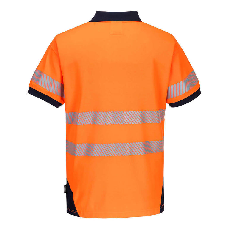 Portwest Mens PW3 Hi-Vis Polo Short Sleeve Cool Dry Comfy Taped Work Shirt T182