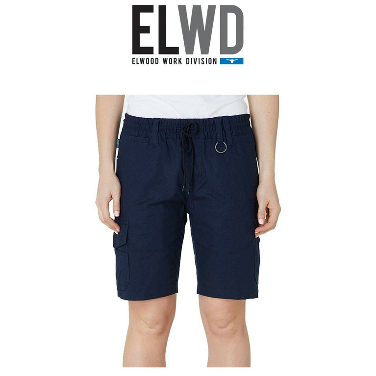 Womens Elwood Elastic Utility Shorts Cargo Phone Pocket Work Tough Comfy EWD602