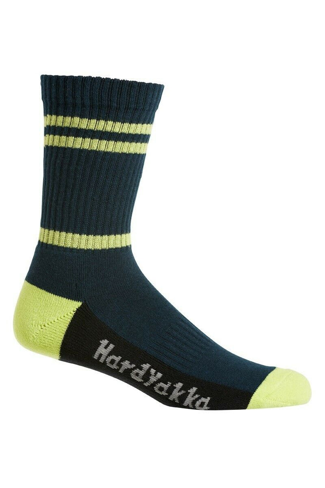 Hard Yakka Cotton Crew Work Socks 5 Pack Logo Athletic Padded Black Y20035