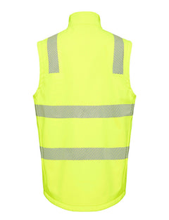KingGee Mens Reflective Soft Shell Vest Durable Ripstop Fleece Waterproof K55025