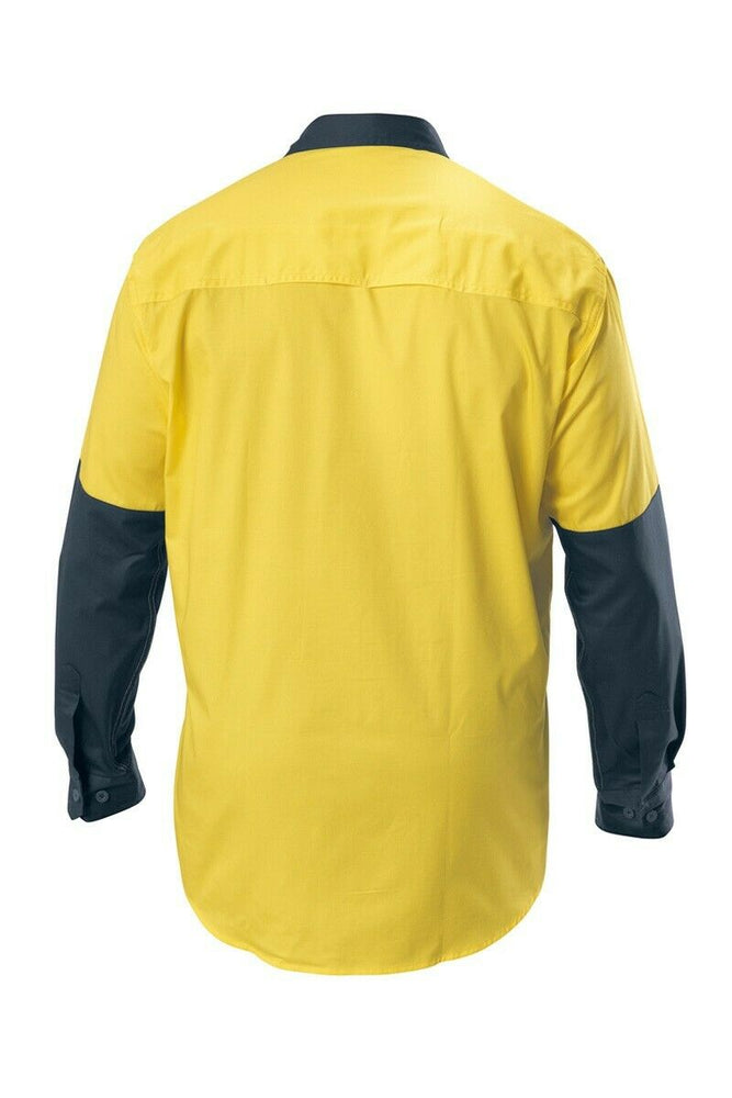 Hard Yakka Koolgear Hi-Vis Long Sleeve Work Shirt Vented Lightweight Y07558