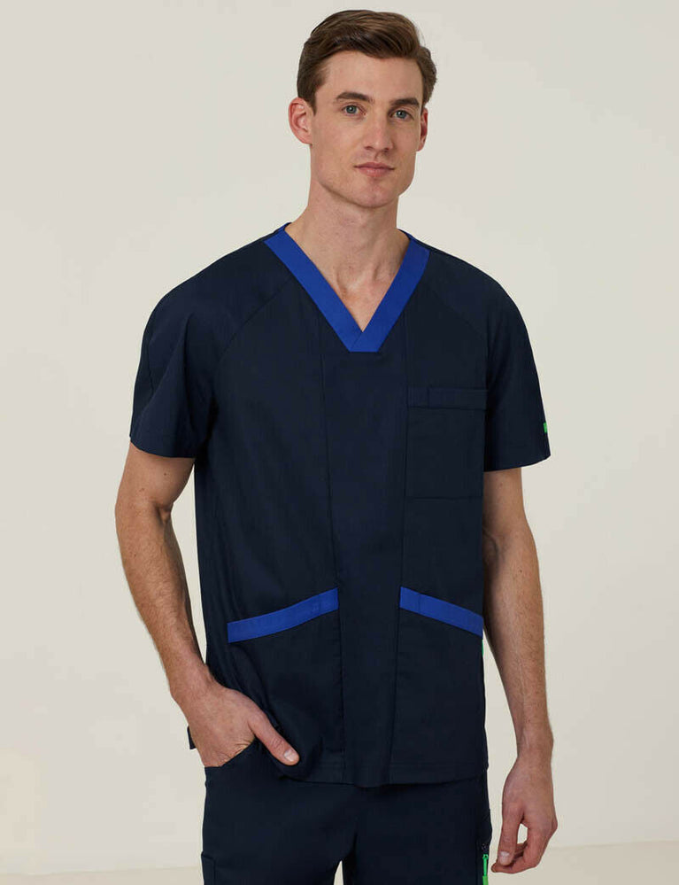 NNT Uniform Men Next Gen Antibacterial Koller Scrub Top Breathable Cotton CATRFU