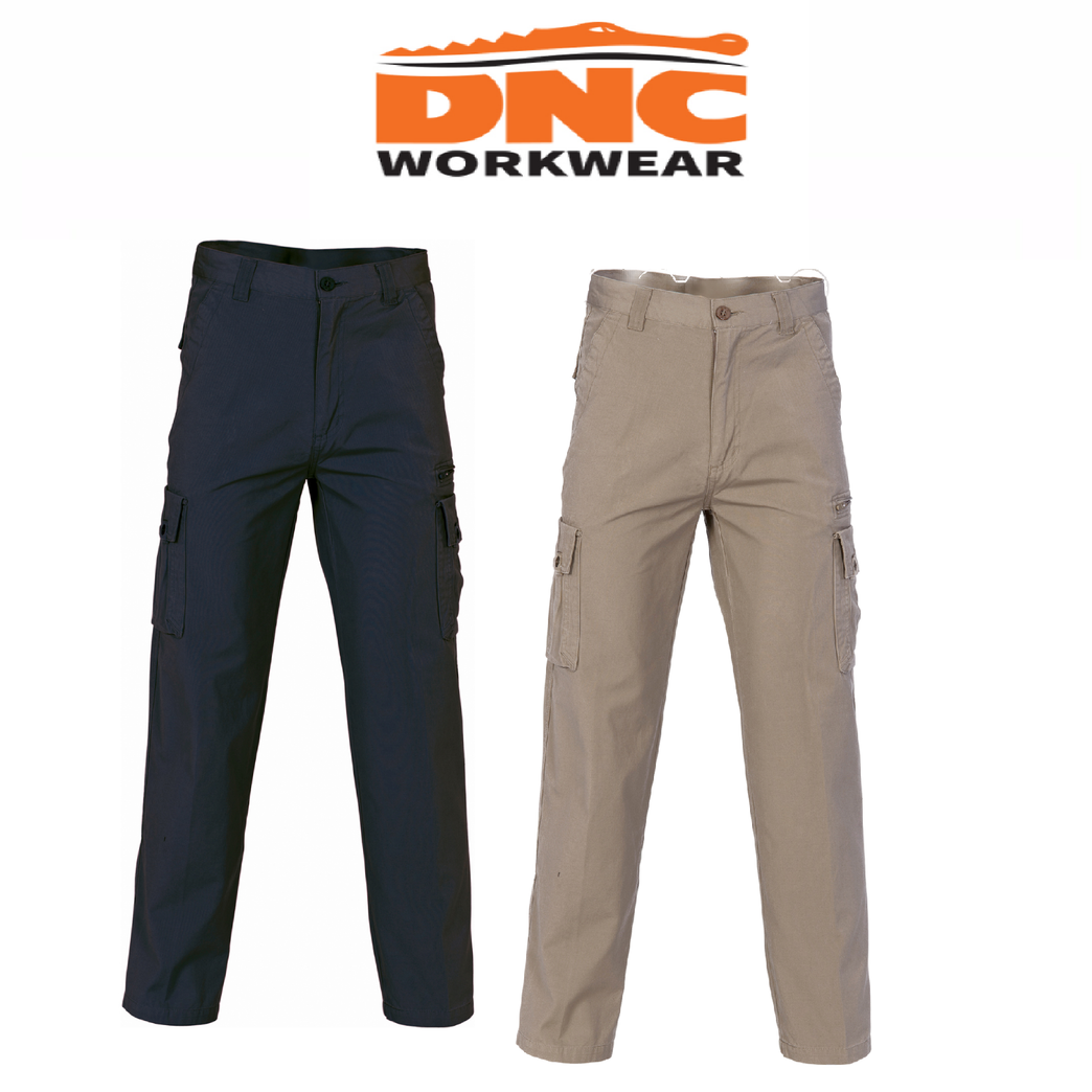 DNC Workwear Mens Island Cotton Duck Weave Cargo Pants Flame Retardant Work 4535