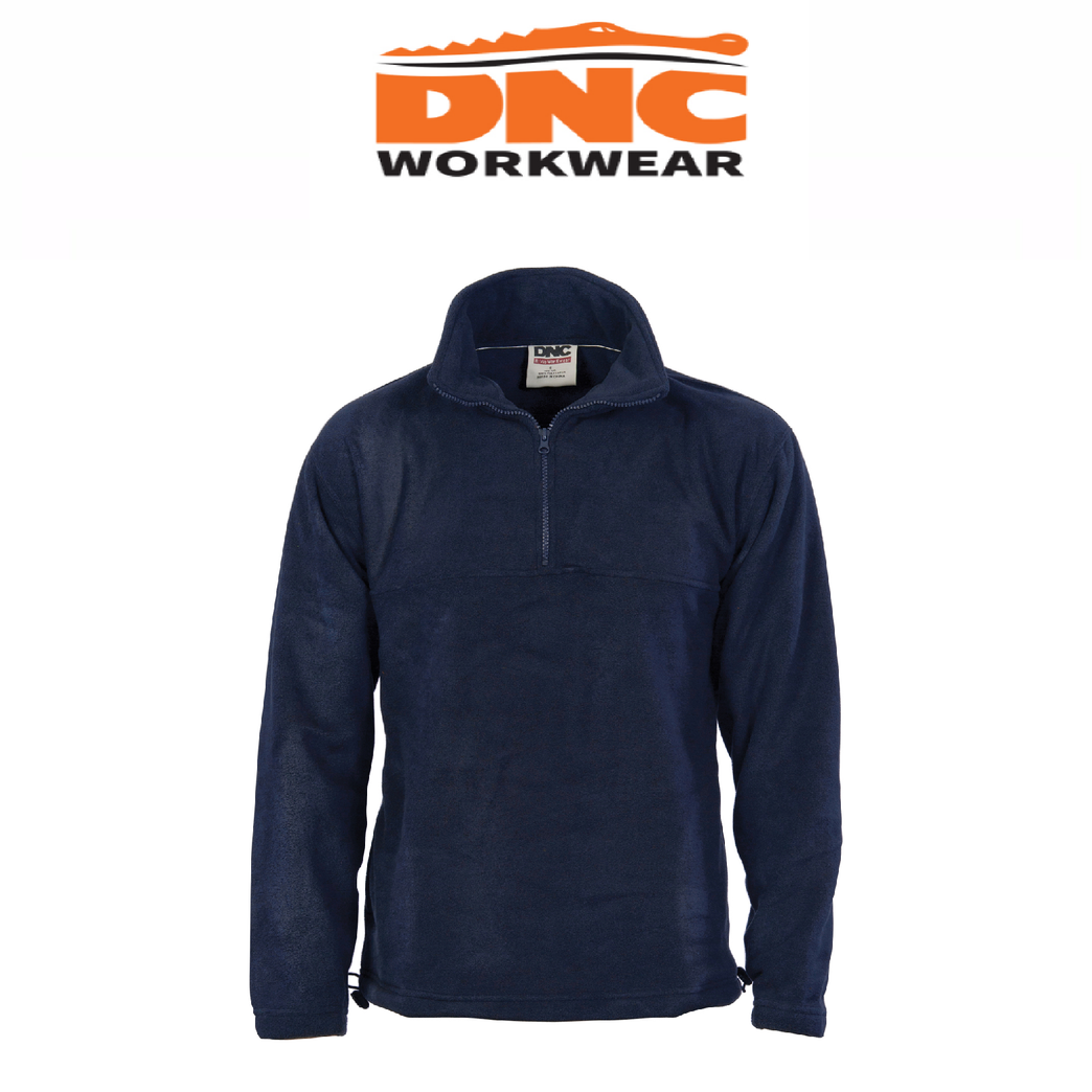 DNC Workwear Unisex Half Zip Polar Fleece Work Warm Winter Comfort Safety 5321