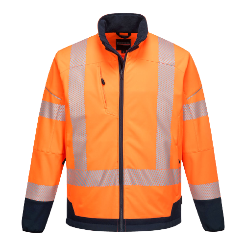 Portwest PW3 Hi-Vis Contrast Softshell (3L) 2 Tone Reflective Work Safety T404